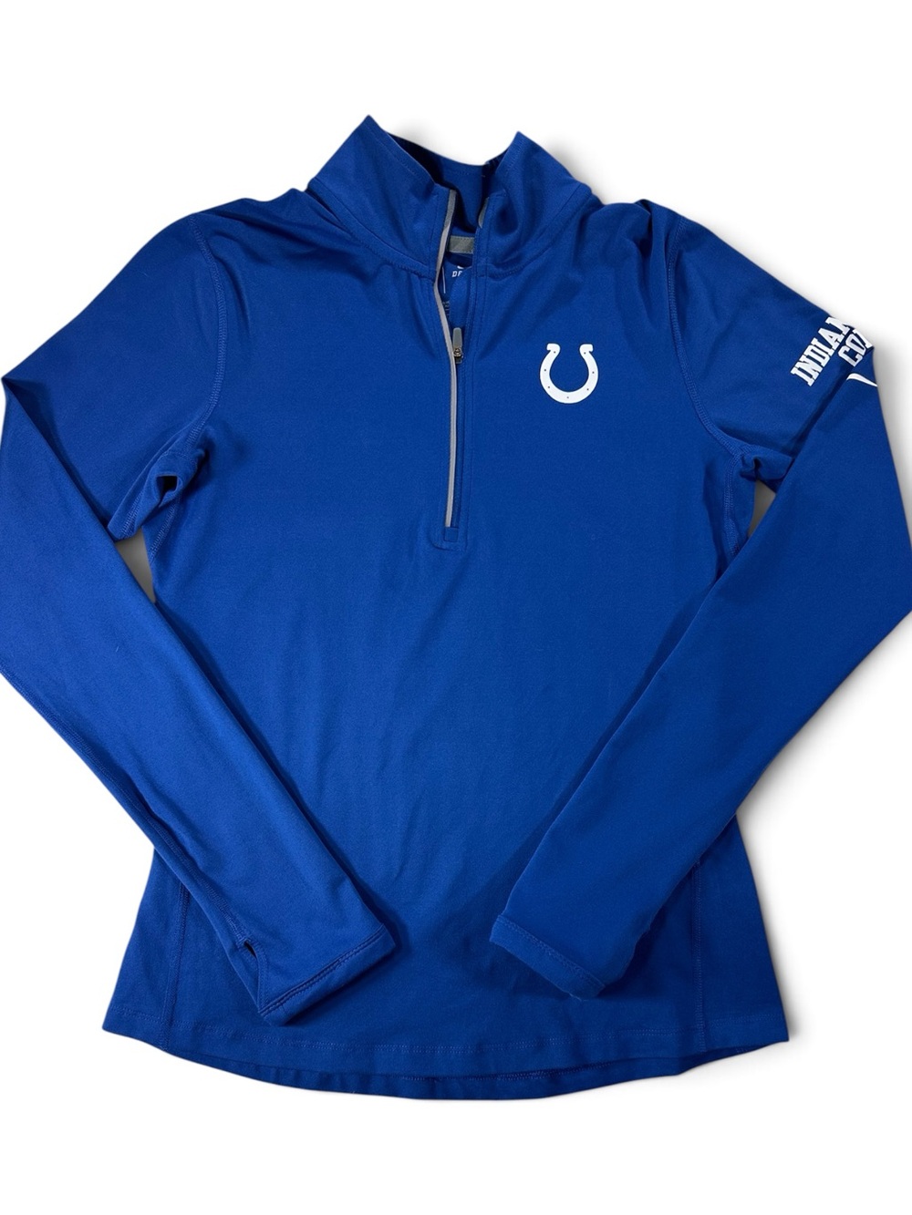 Women’s NFL Nike Dri-Fit Blue Quarter-Zip Indianapolis Colts Pullover Small